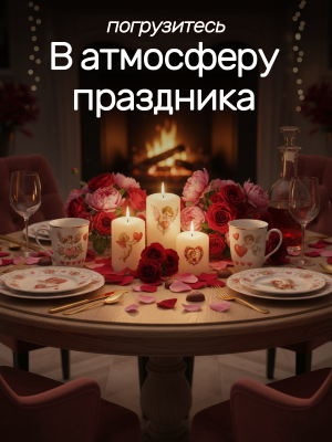 Наклейки переводные для свечей День Святого Валентина из каталога Наклейки декупажные для декора свечей, яиц, изделий из гипса, в интернет-магазине BPW.style